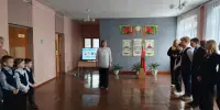 Торжественная линейка, посвящённая окончанию 3 четверти